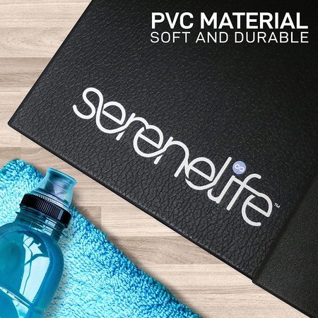 Serenelife PVC Bike Mat - Durable with Non-Slip Texture, Portable & Easy to Store SLBIKEMT